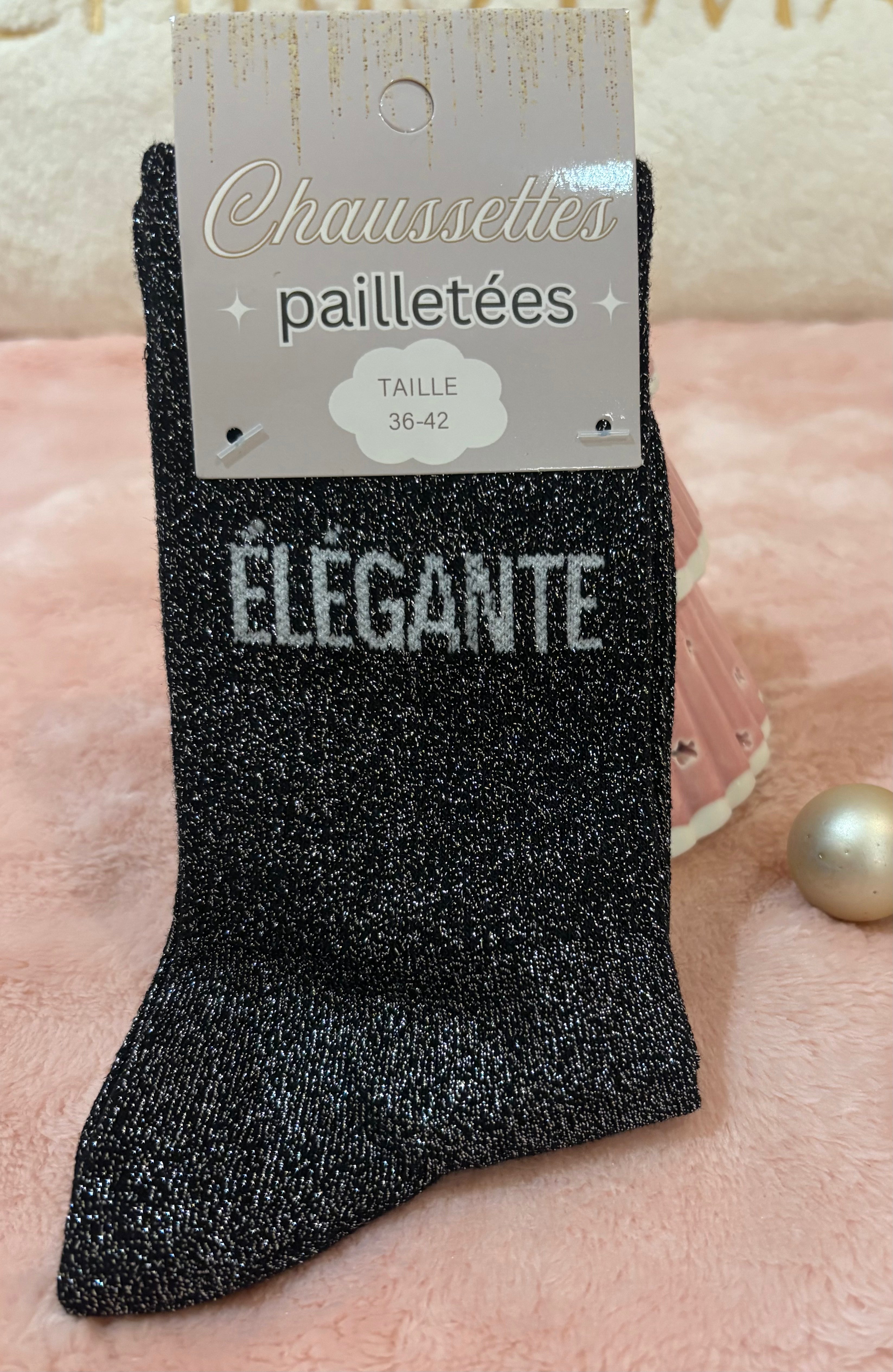 CHAUSSETTES A PAILLETTES "ELEGANTE"