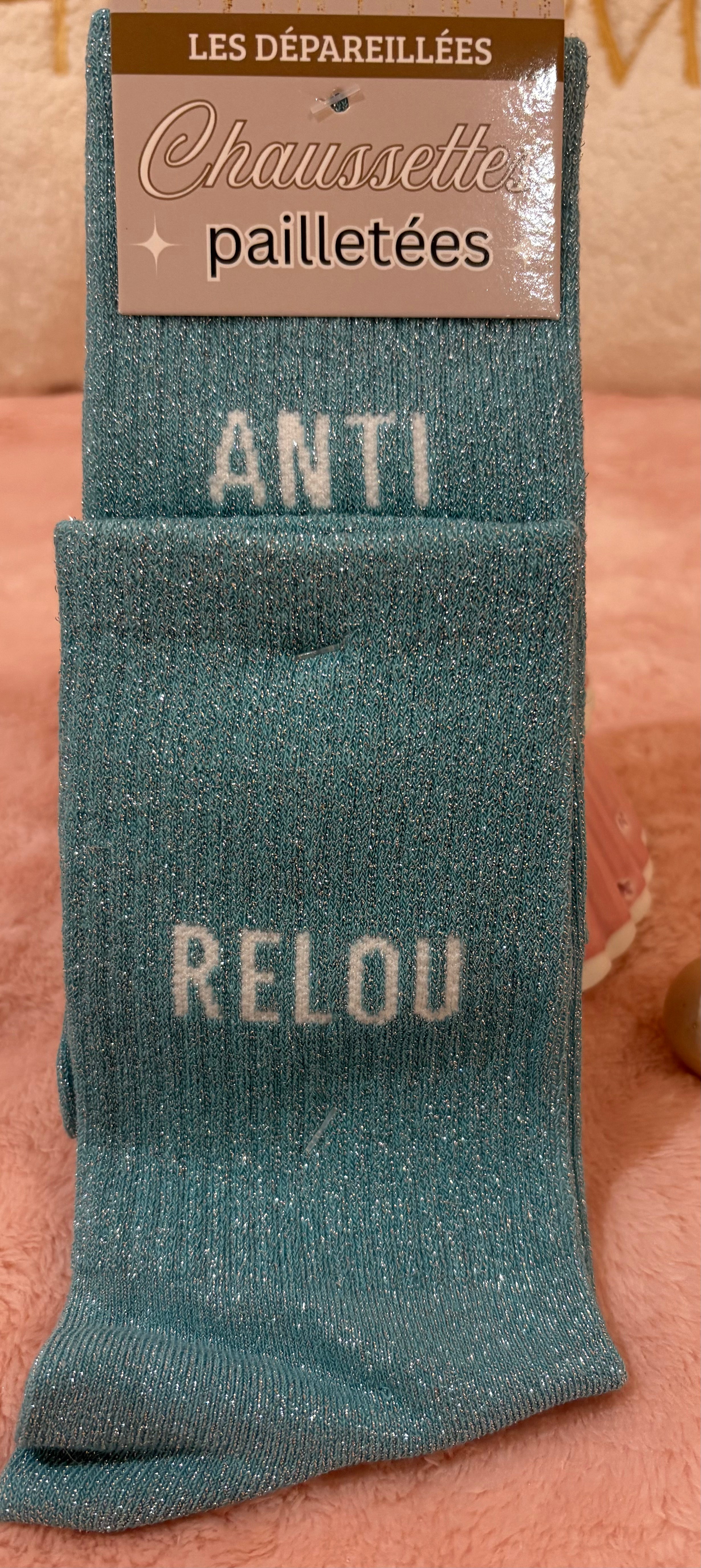 CHAUSSETTES A PAILLETTES "ANTI/RELOU"