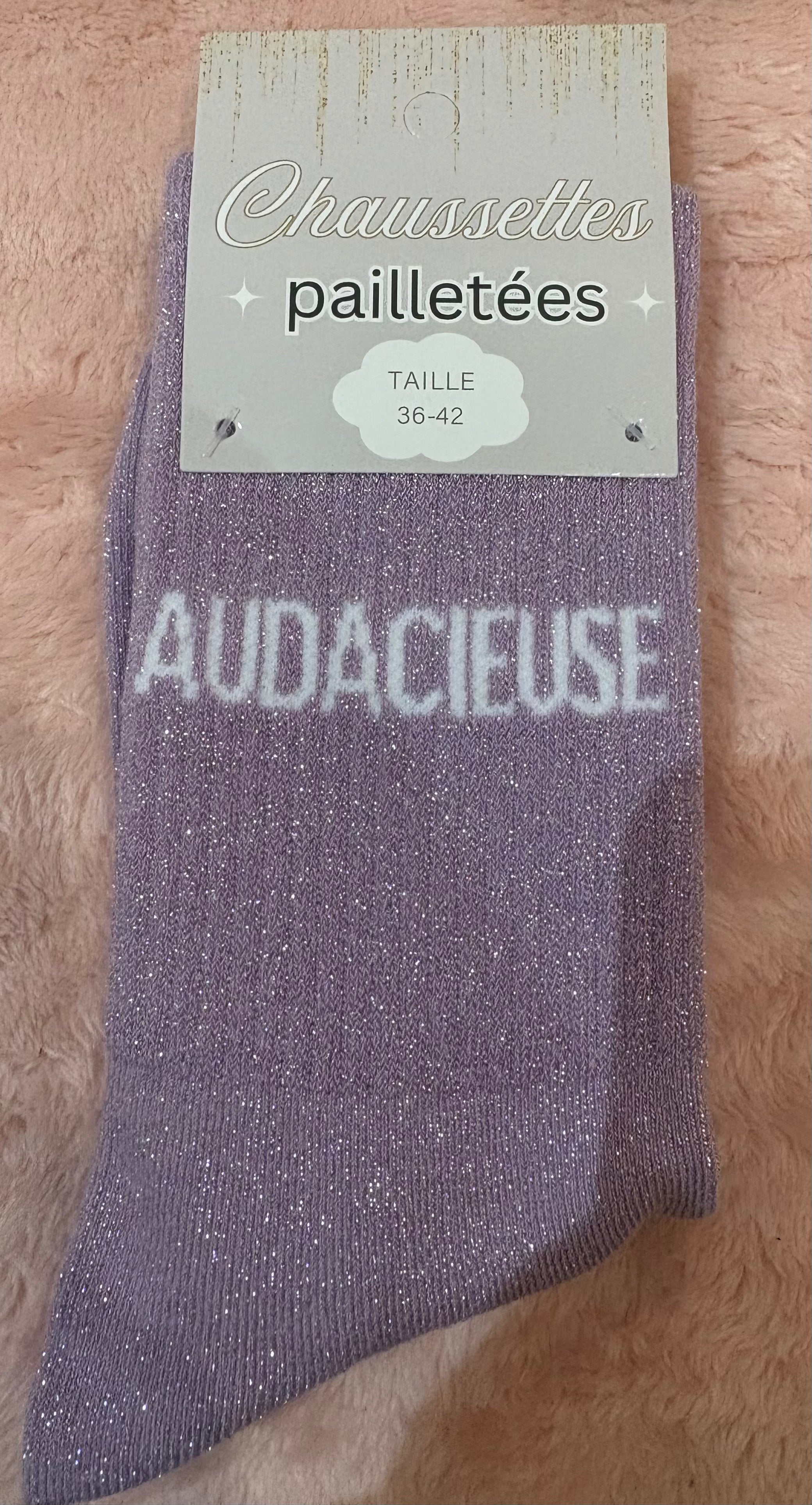 CHAUSSETTE A PAILLETTES "AUDACIEUSE"