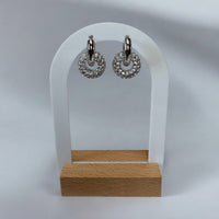 BOUCLE D'OREILLE HALO ARGENTÉ