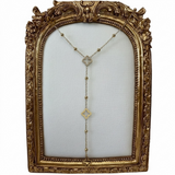 COLLIER EN Y TREFLES ET STRASS