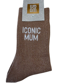 CHAUSSETTES A PAILLETTES « ICONIC MUM »